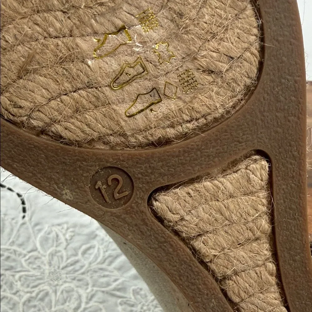J Crew Shoes Wm 12 Espadrille Wedge Heels Seville Gold Metallic Slip On